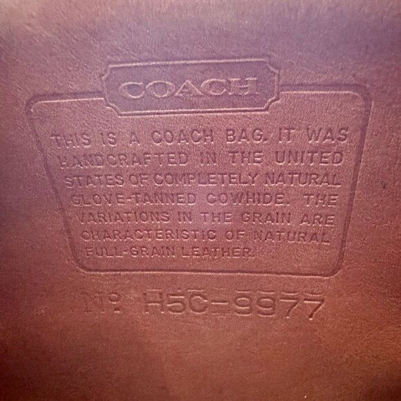 Coach Vintage Manor Bag 1995 British Tan 9977 Brass Hardware Shoulder Strap& Tag - Picture 3 of 16